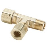 Tube to Pipe - Run Tee - Brass Compression Fittings, High Pressure